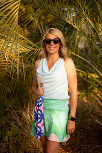 Annalise Racerback Cowl Neck Sleeveless Top