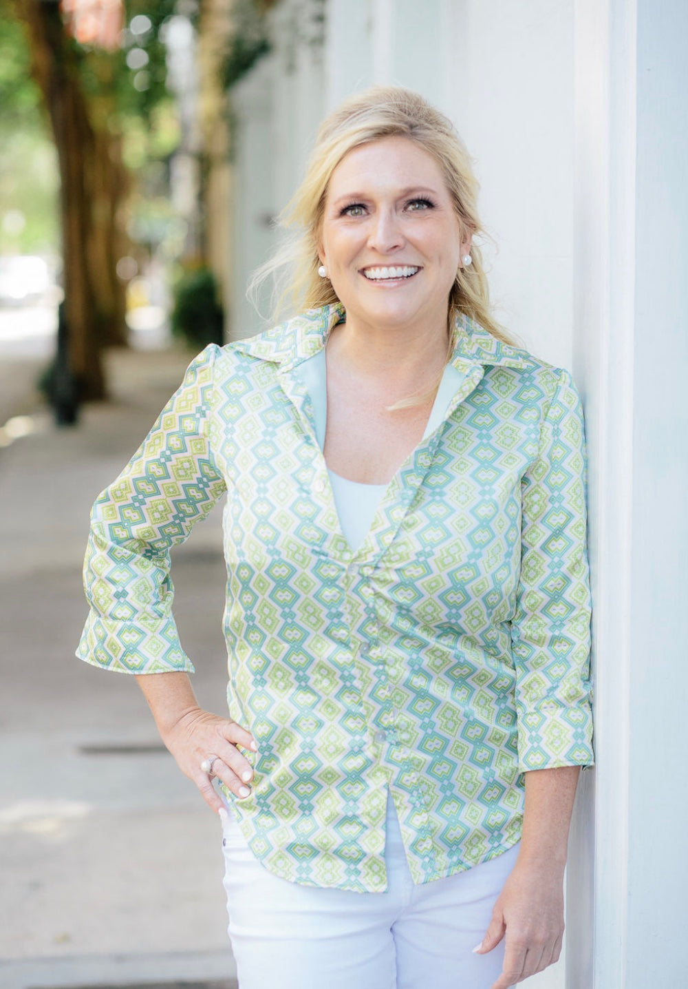 Abigail Sweat Proof Women's Button Up Blouse